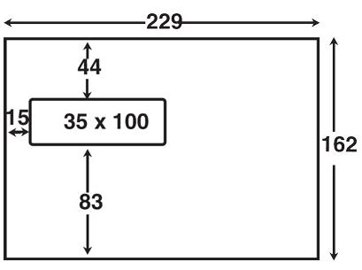 9403344  1559 Konvolutt SOBER C5 mappe SKD 162x229 mm vindu nr 16.